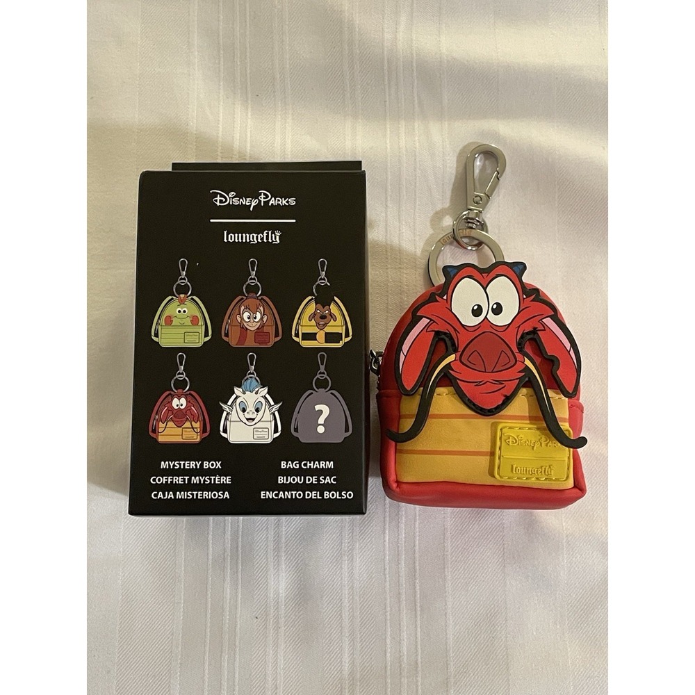 NEW Disney Parks Loungefly Mini Backpack Bag Charm Keychain - Mulan - Mushu